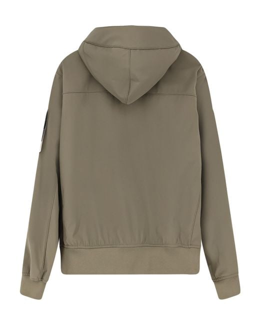 Stone Island Green Hooded Blouson Jacket for men