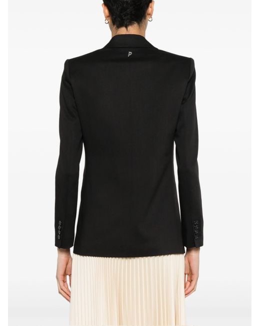 Dondup Black Twill Cotton-Blend Blazer