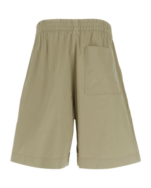 Bottega Veneta Green Elastic Waist Shorts for men
