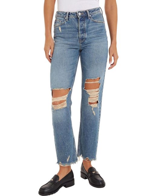 Tommy Hilfiger Blue Ripped Detailing Jeans