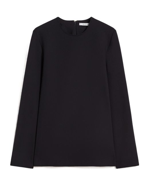 Max Mara Black Slim Fit Crewneck Top