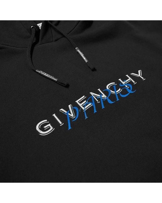 Givenchy Black Logo-Print Cotton Hoodie for men