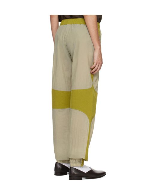 RANRA Green Patchwork Design Sweatpants for men