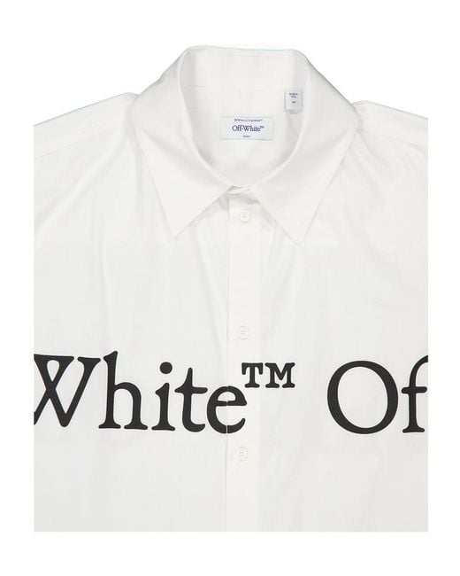 Off-White c/o Virgil Abloh White Bookish Scarf Poplin Shirt for men