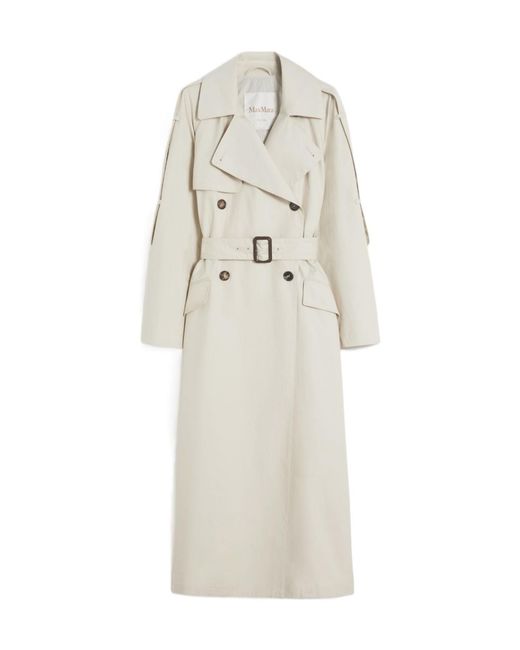 Max Mara White The Cube Delfino Belted Coat