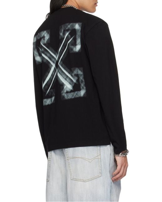 Off-White c/o Virgil Abloh Black Vibe Arrow Skate Crewneck T-Shirt for men
