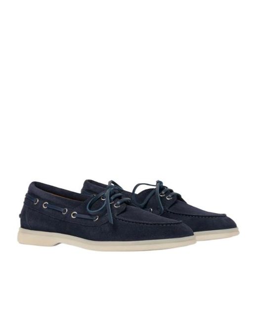 Scarosso Blue Lia Boat Shoes