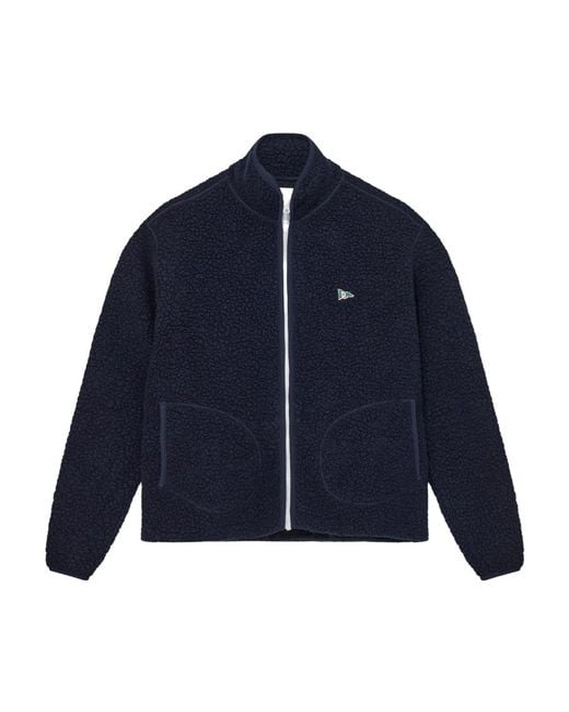 Drake's Blue Zippered Casual Jacket for men