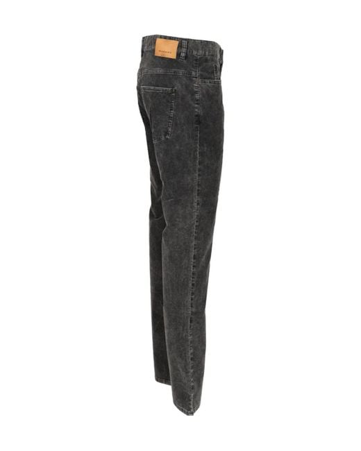 Isabel Marant Gray Logo-Patch Trousers for men
