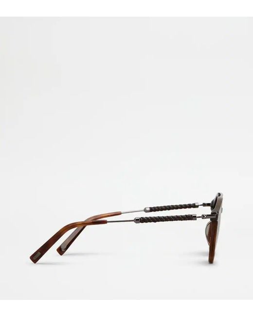 Tod's Green Full-Rim Sunglasses for men