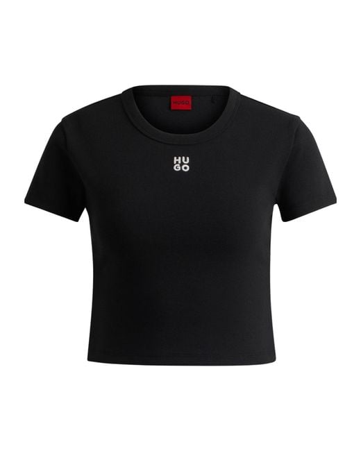 Boss Black Minimalist Cropped Tshirt