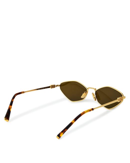 Miu Miu White Hexagonal Sunglasses