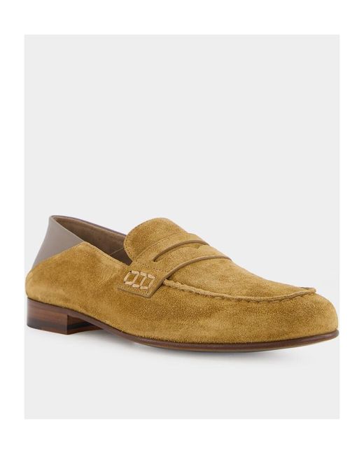 Manolo Blahnik Natural Round Head Loafer Shoes for men
