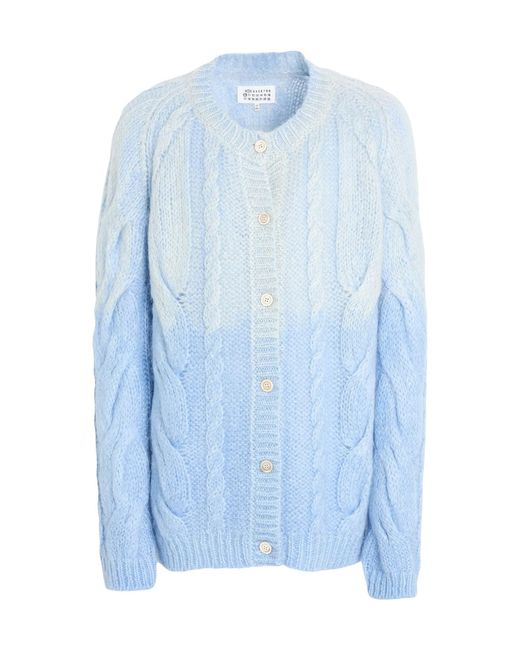 Maison Margiela Blue Long Sleeves Cardigan