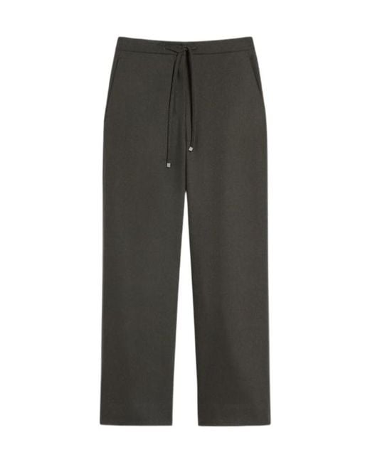 Max Mara Gray 'S Floria Drawstring Wide Leg Trousers
