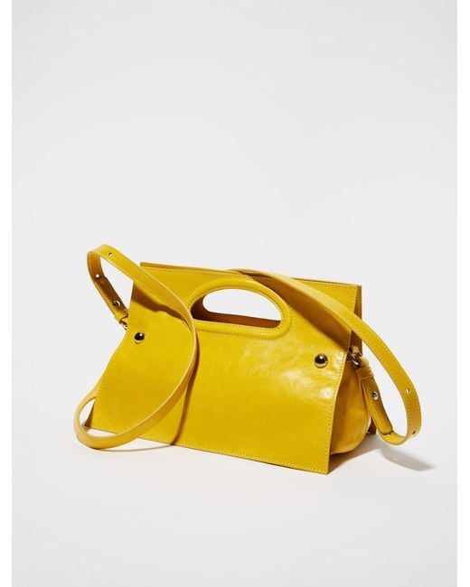 MAX&Co. Yellow Zippered Shoulder Bag