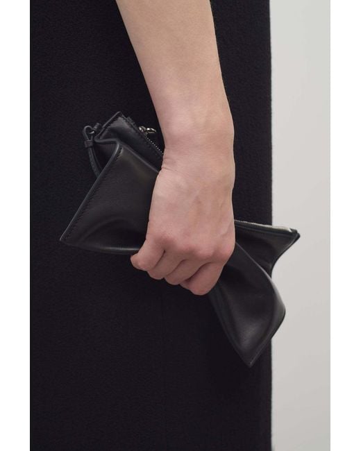 The Row Brown Zipper Wristlet Bag