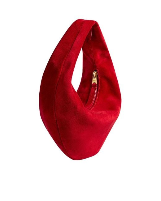 Khaite Red Olivia Crescent Mini Tote Bag