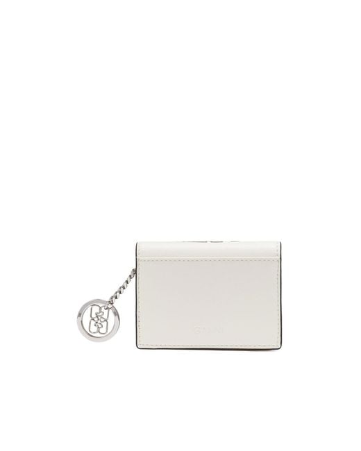Ganni White Flap Cat Card Holder