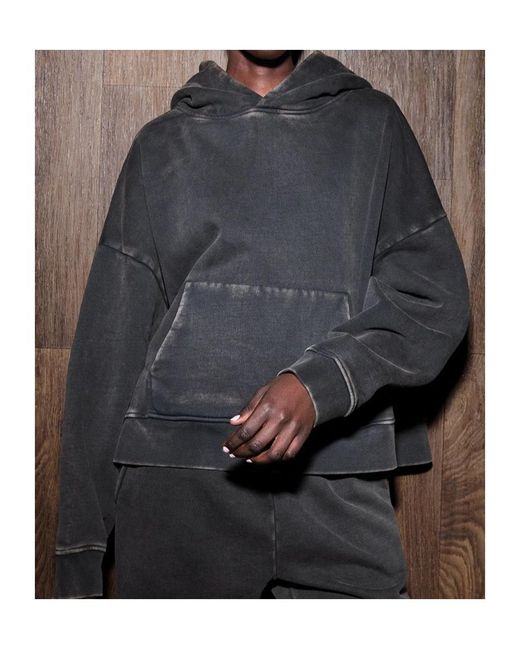 Entire studios Black Heavy Oversized Hoodie for men