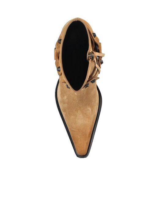 Balenciaga Brown Heeled Ankle Boots