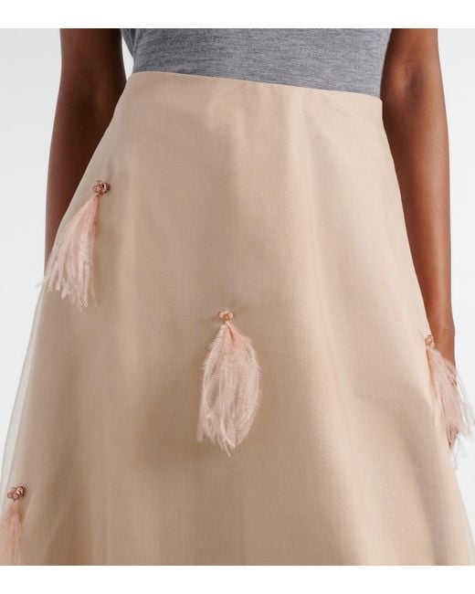 Dorothee Schumacher Natural Organza Midi Skirt