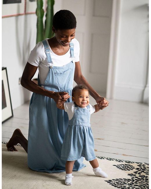 Seraphine Denim Pinafore Maternity To 
