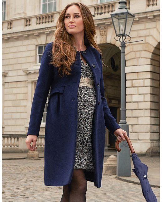 navy maternity coat