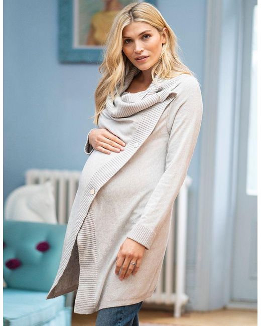 Cashmere Waterfall Maternity Cardigan 