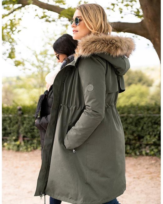 khaki winter coat