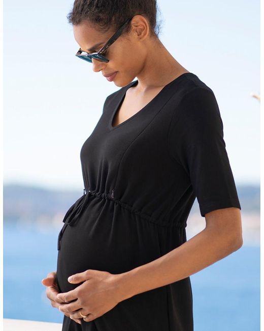 drawstring maternity dress