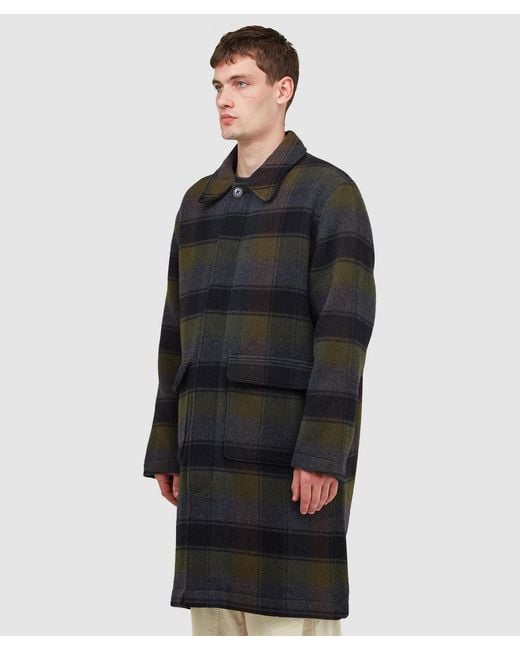Universal Works Black Berlin Wool Check Account Jacket for men