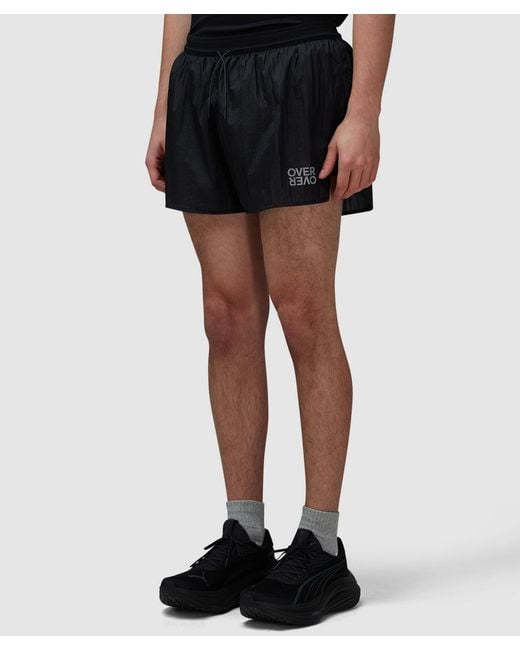 OVER OVER Black Track Short for men