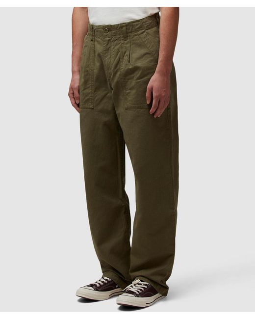 Noah NYC Green Pleated Fatigue Pant for men