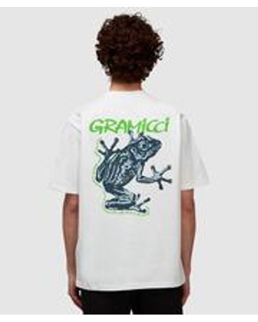 Gramicci White Sticky Frog T-shirt for men