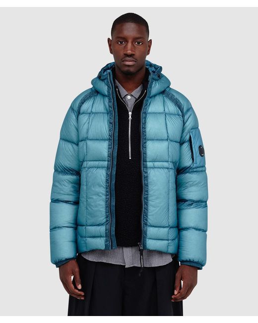 Company Shell Goggle Down Jacket (Aegean in Blue for Men