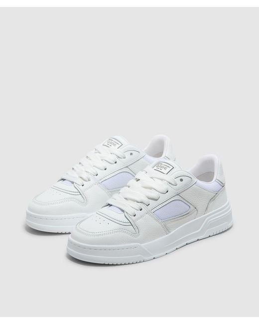Cleens White Layup Sneaker for men