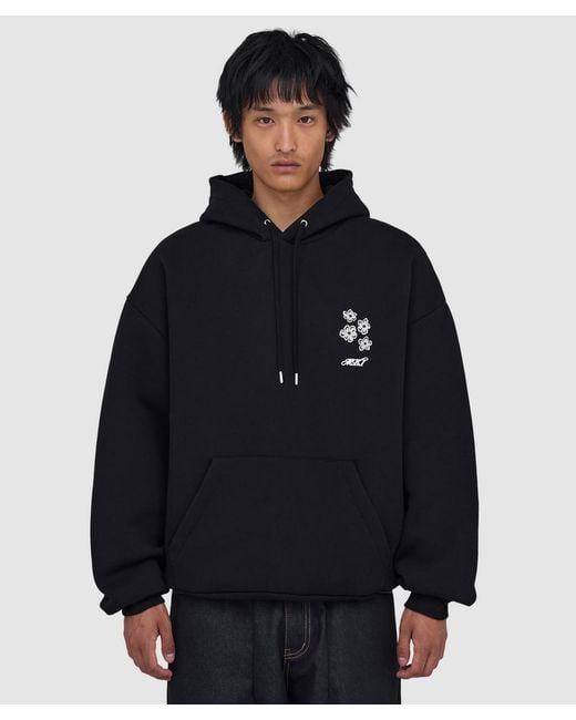 MKI Miyuki-Zoku Black Hibiscus Hoodie for men