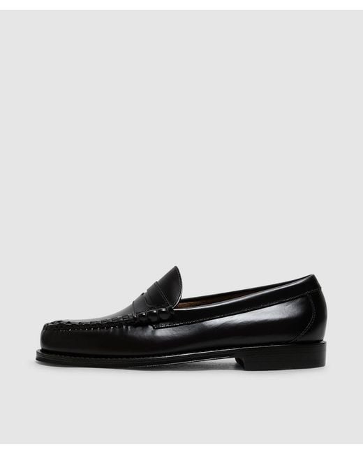 G.H.BASS Black Weejun Heritage Larson Weave Loafer (Chocolate Lthr for men