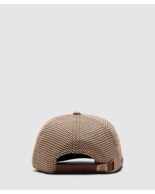 About Blank Brown Monogram Puppy Tooth Cap /Sand