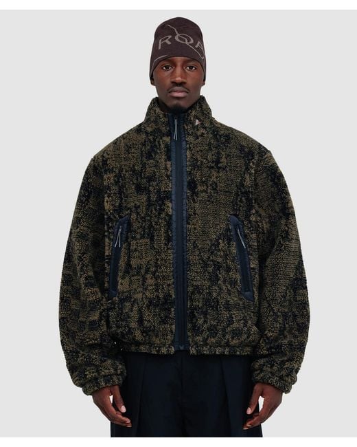 Roa Black Ewe Furry Jacket for men