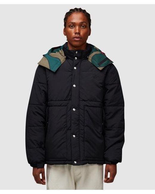 Parra Black Trees In Wind Puffer Jacket for men