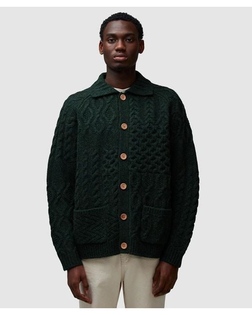 Beams Plus Alan Patchwork Cardigan in Black for Men Lyst UK