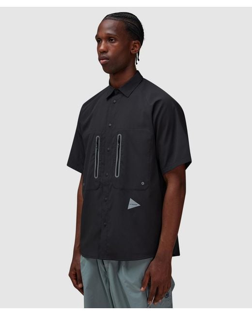 And Wander Black Tech Shirt for men