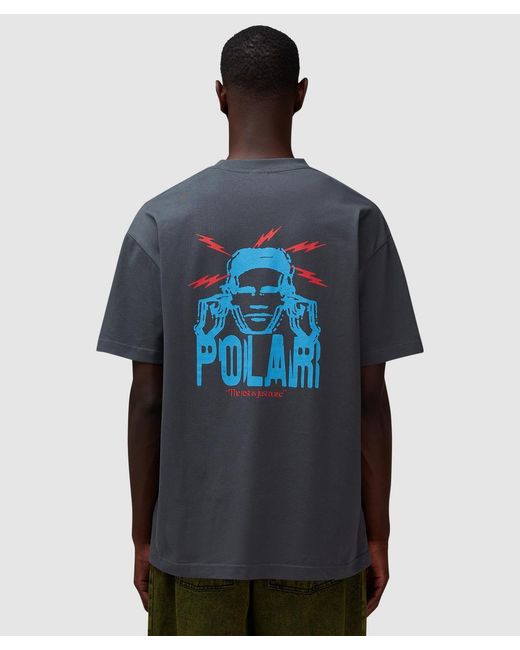 POLAR SKATE Blue Noise T-Shirt (Graphite