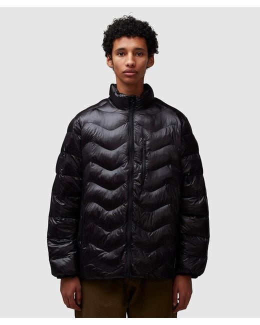 Purple Mountain Observatory Black Waves Light Puffer Jacket for men