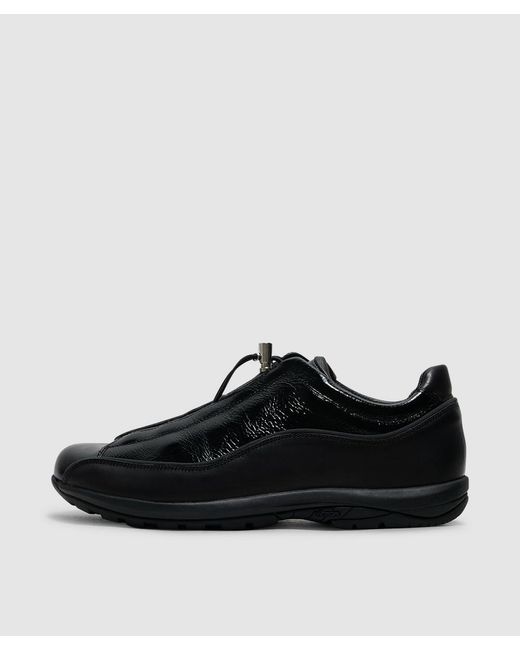 Diemme Black Licata Sneaker Crackled Patent Leather
