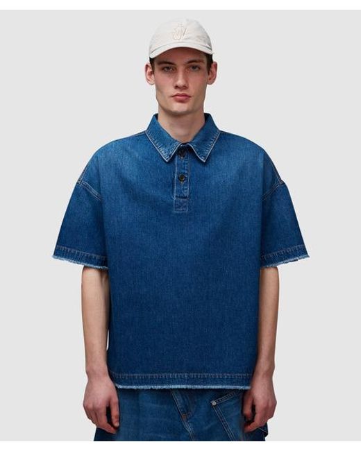 J.W. Anderson Blue Polo Shirt for men