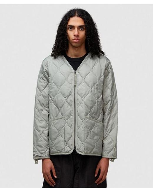 Taion Gray Military V-neck Down Jacket for men