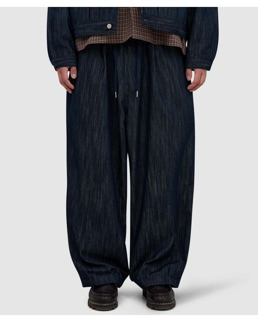 Estudio Niksen Blue Pintuck Balloon Jean for men